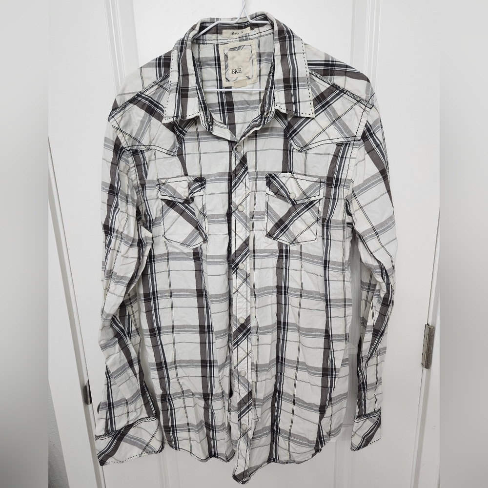 BKE Pearl Button-Down Long Sleeve Shirt Large